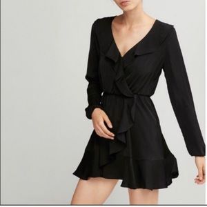 Black Express wrap dress ruffles medium 2/$35